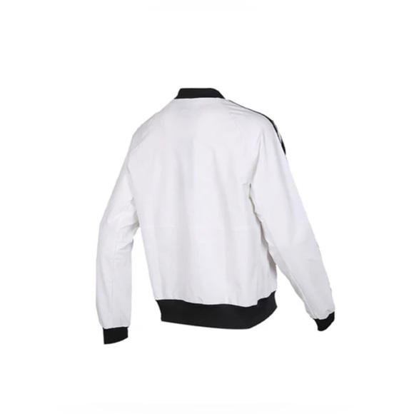 Adidas Stand Collar Sports Jacket White FK3509 medium - Picture 2 of 7